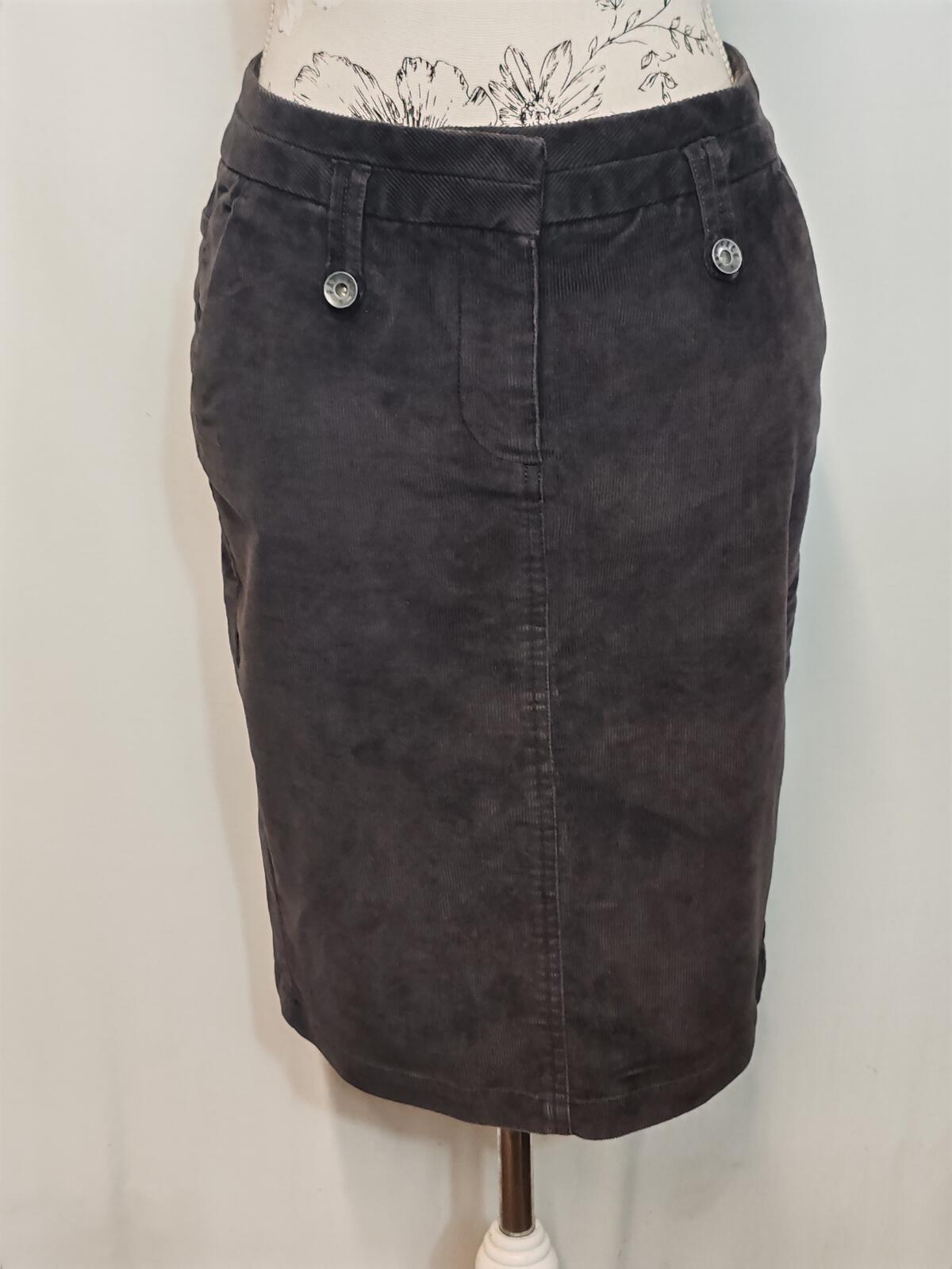 Fat Face | UK 8 | Corduroy Skirt | Brown | Polyester