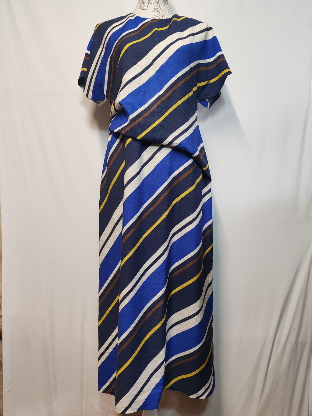 Next | UK 12 | Striped Dress | Multi-coloured | Viscose