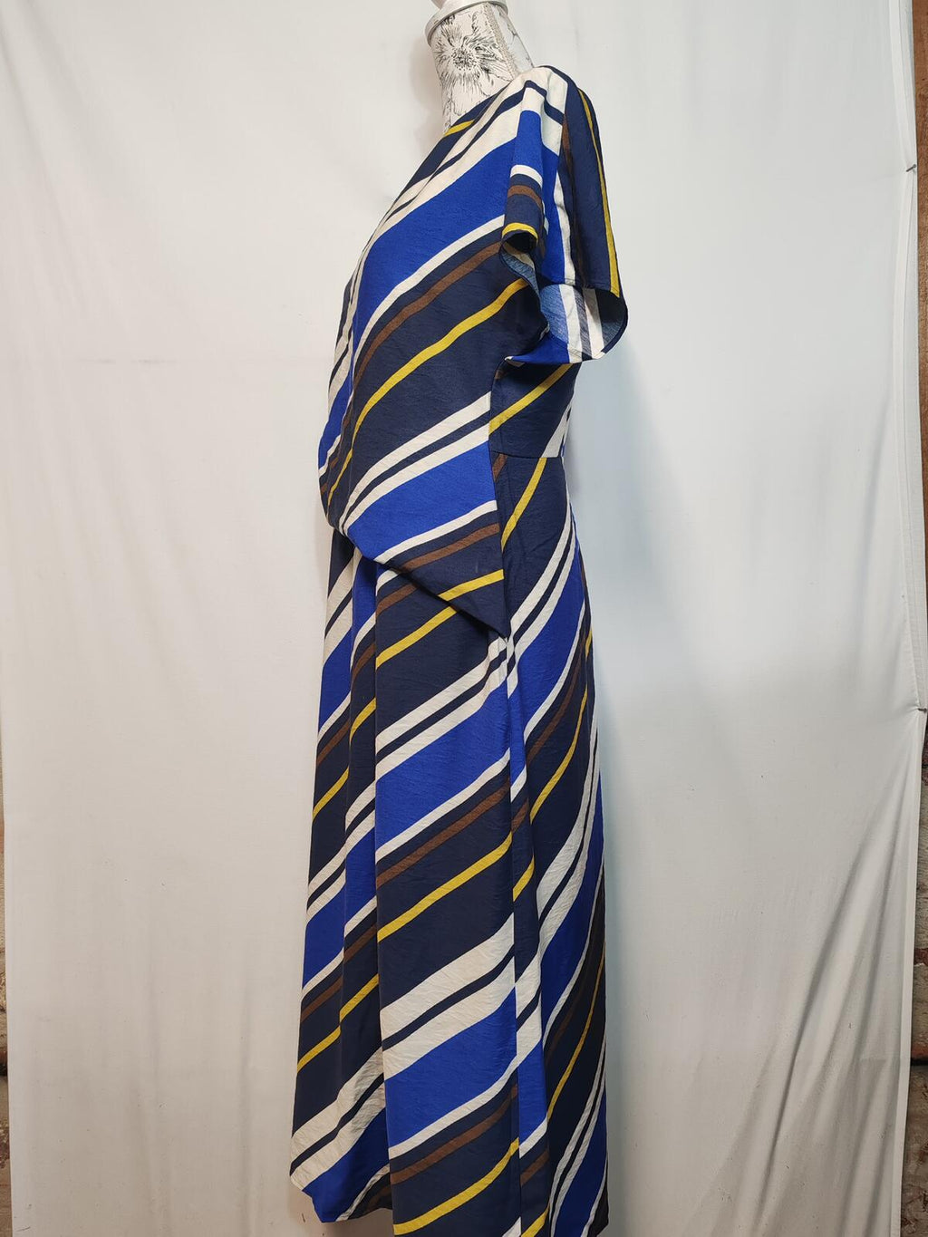 Next | UK 12 | Striped Dress | Multi-coloured | Viscose