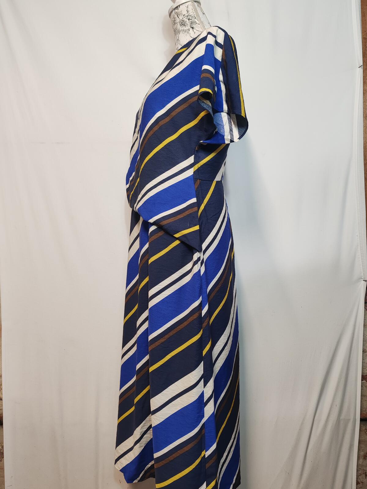 Next | UK 12 | Striped Dress | Multi-coloured | Viscose