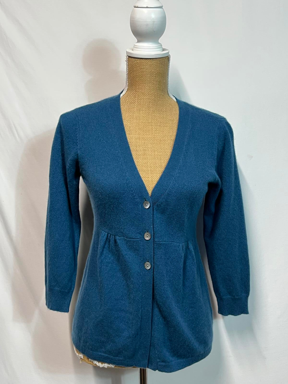 F&F | Size 12 | 100% Cashmere | Blue Cardigan