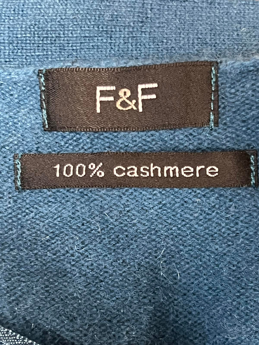 F&F | Size 12 | 100% Cashmere | Blue Cardigan