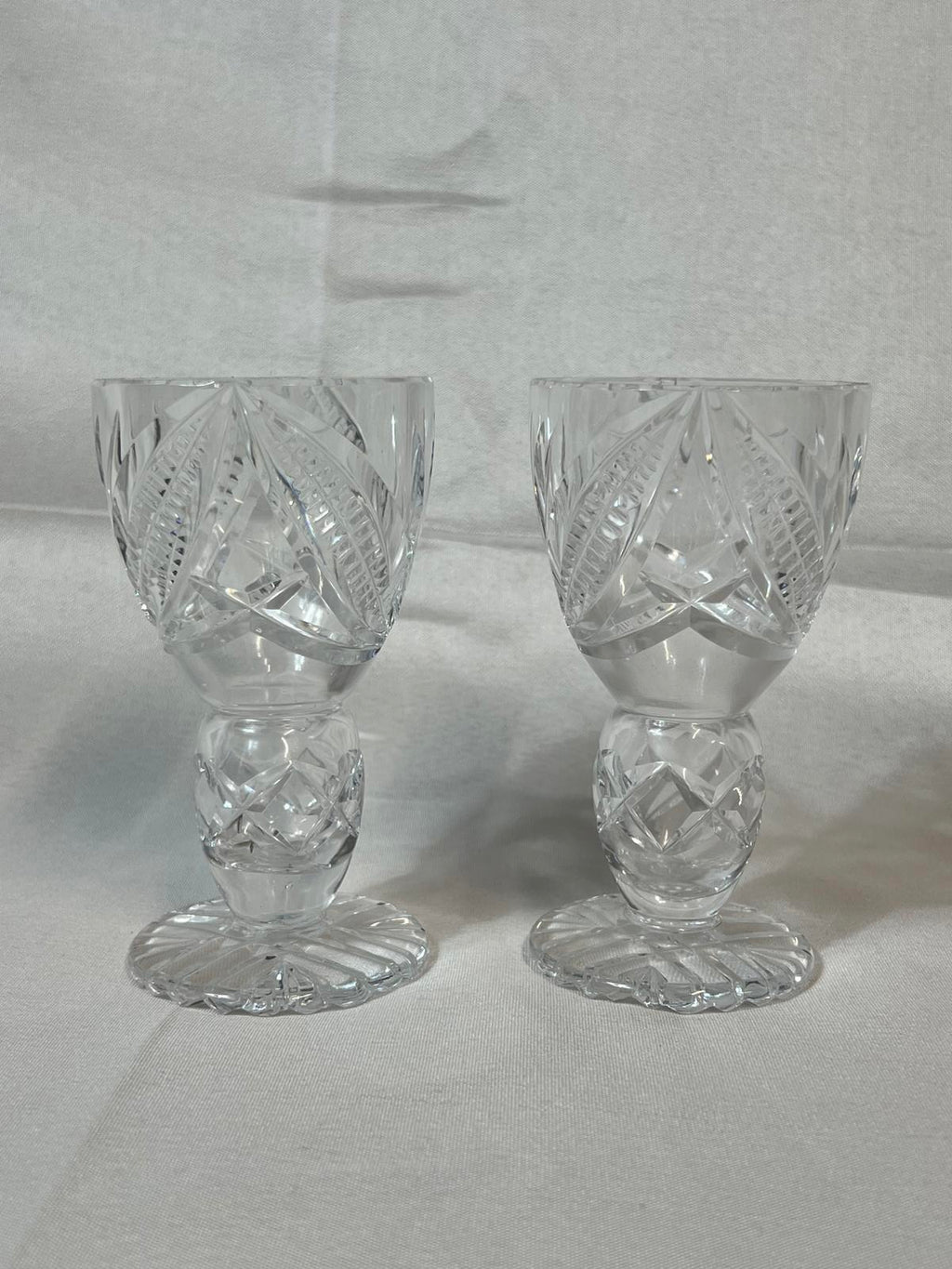 Two cut crystal  liquer Vintage Glasses