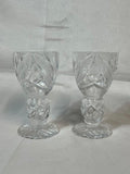 Two cut crystal  liquer Vintage Glasses