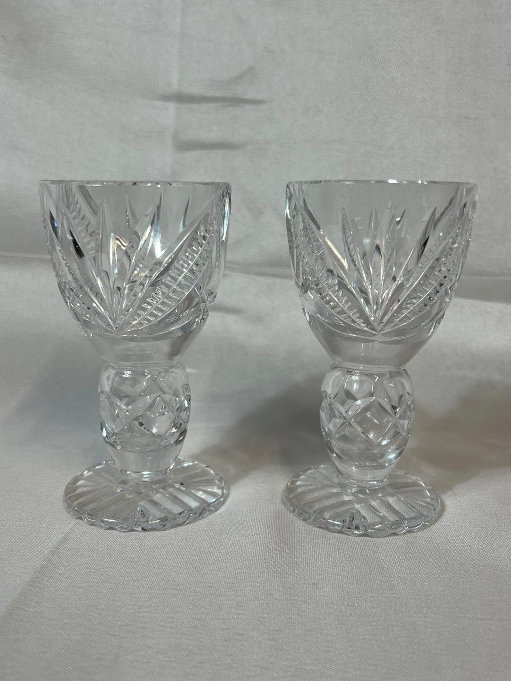 Two cut crystal  liquer Vintage Glasses