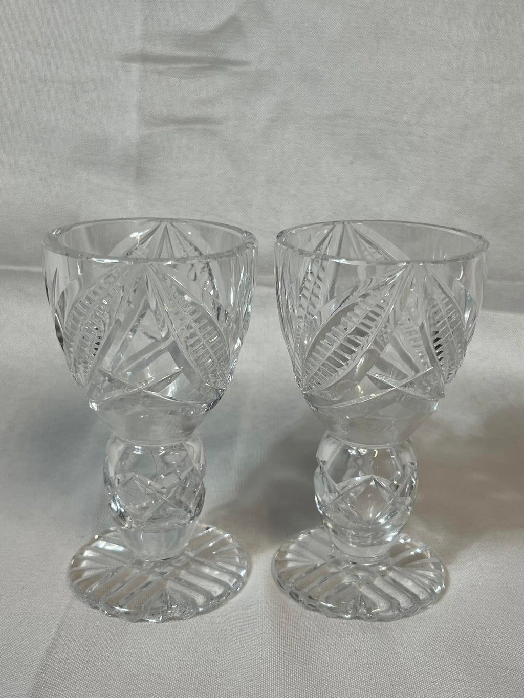 Two cut crystal  liquer Vintage Glasses