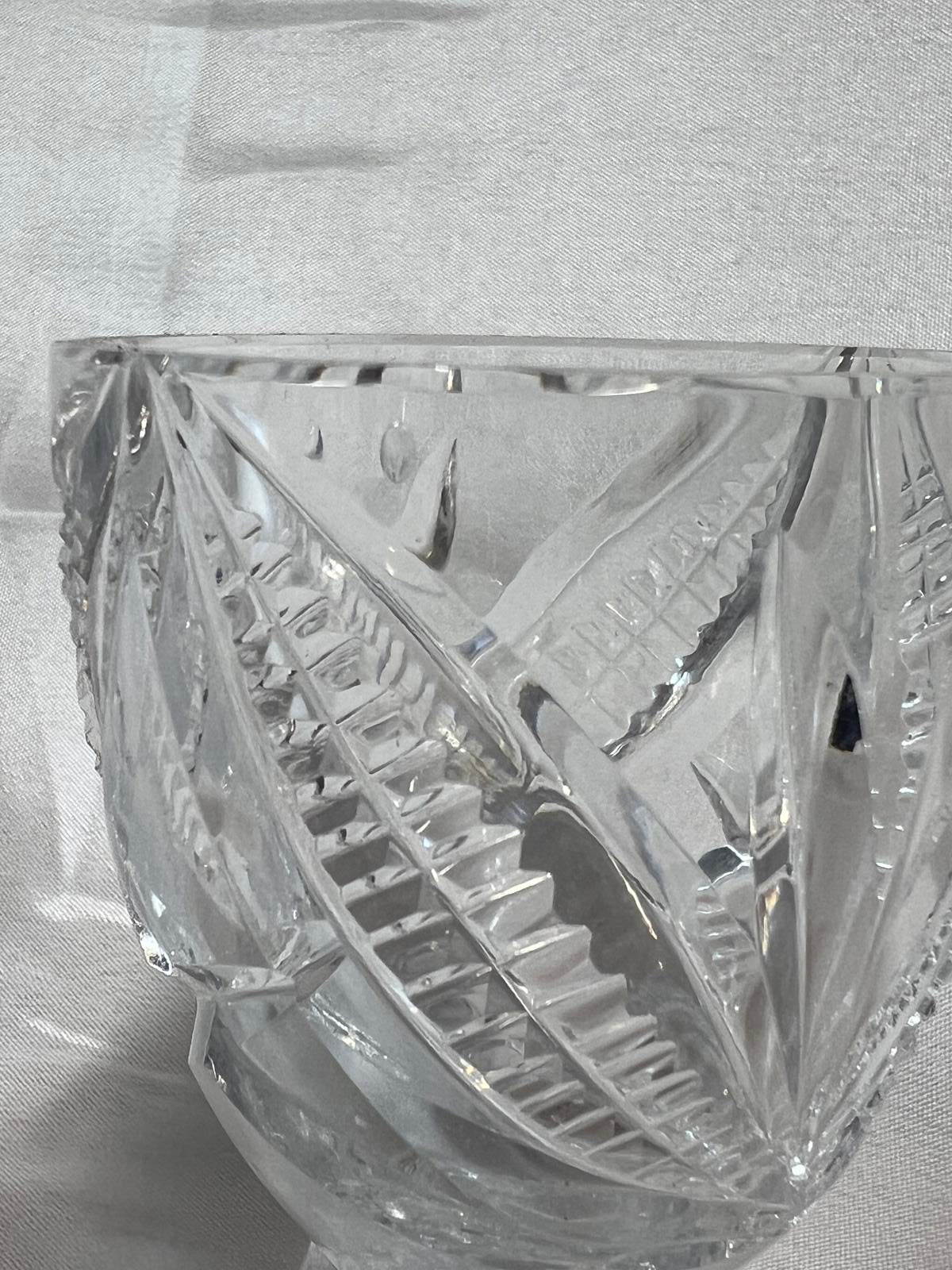 Two cut crystal  liquer Vintage Glasses