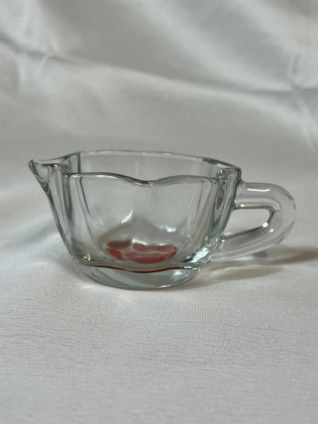 Vintage glass 1950’s German Tea Set - coffe cup, cake plate and sugar bowl
