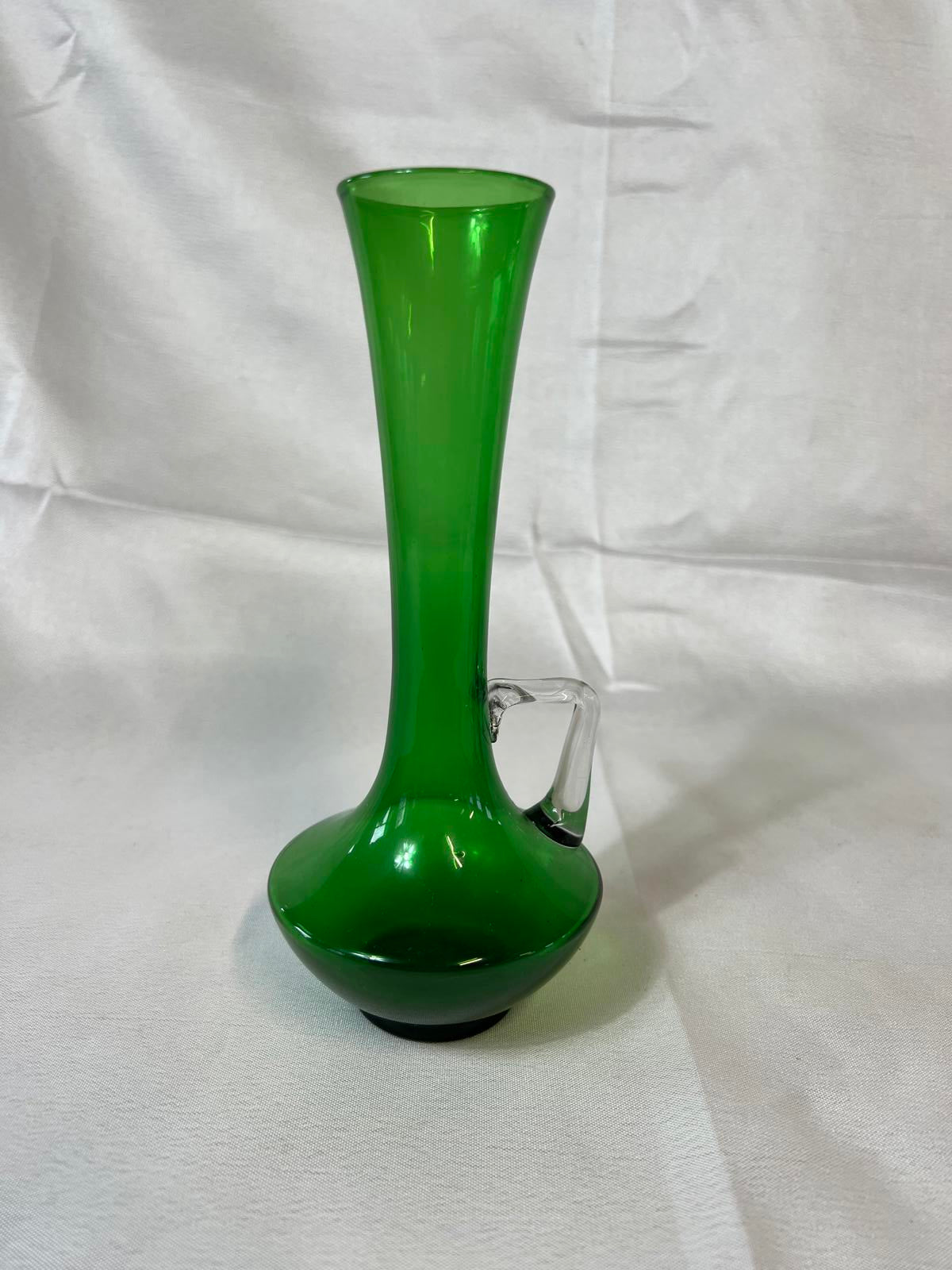 Vintage Green Hyacinth Flower Vase