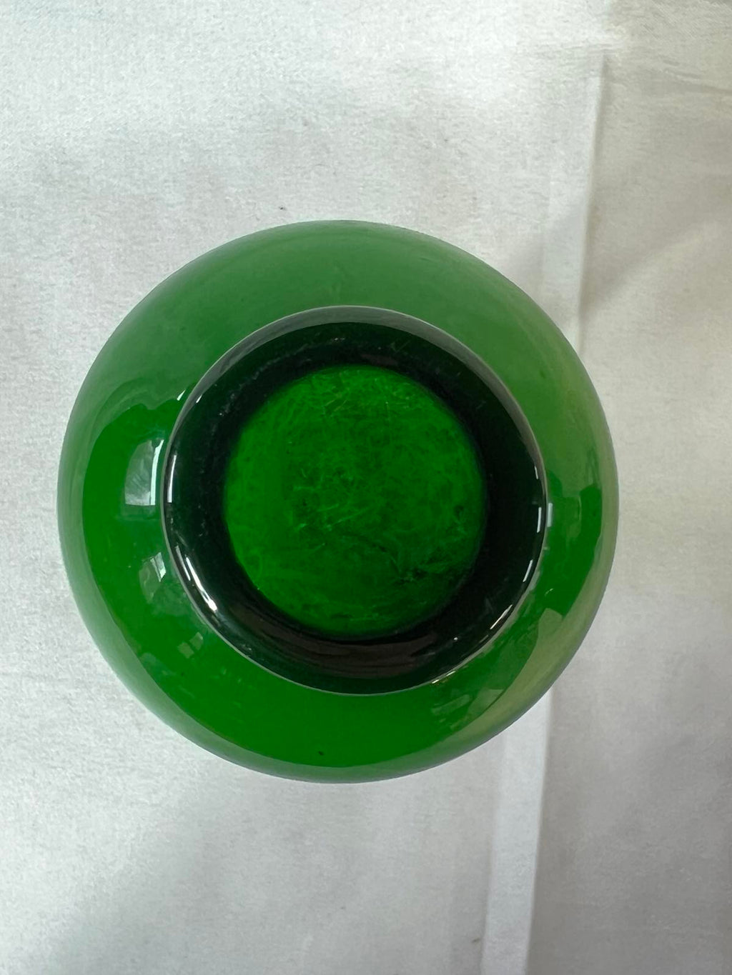 Floral Bottle Green Glass Hyacinth Vase