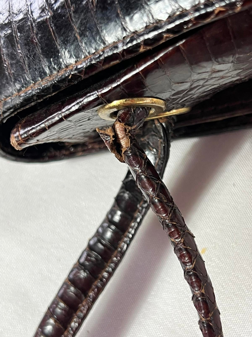 Genuine Vintage Black Snakeskin HandBag | No Label | Good