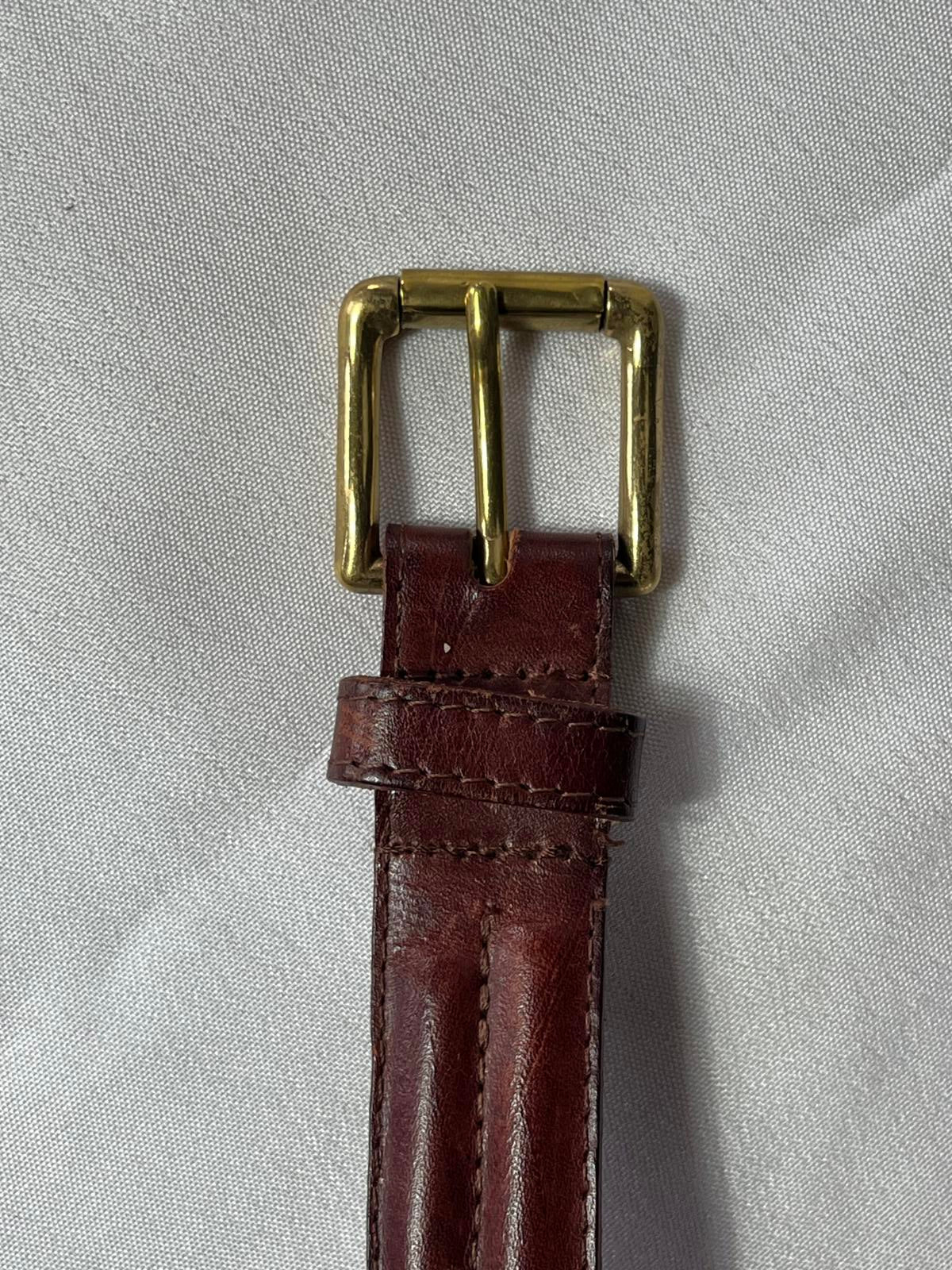 Vintage Red Leather Belt