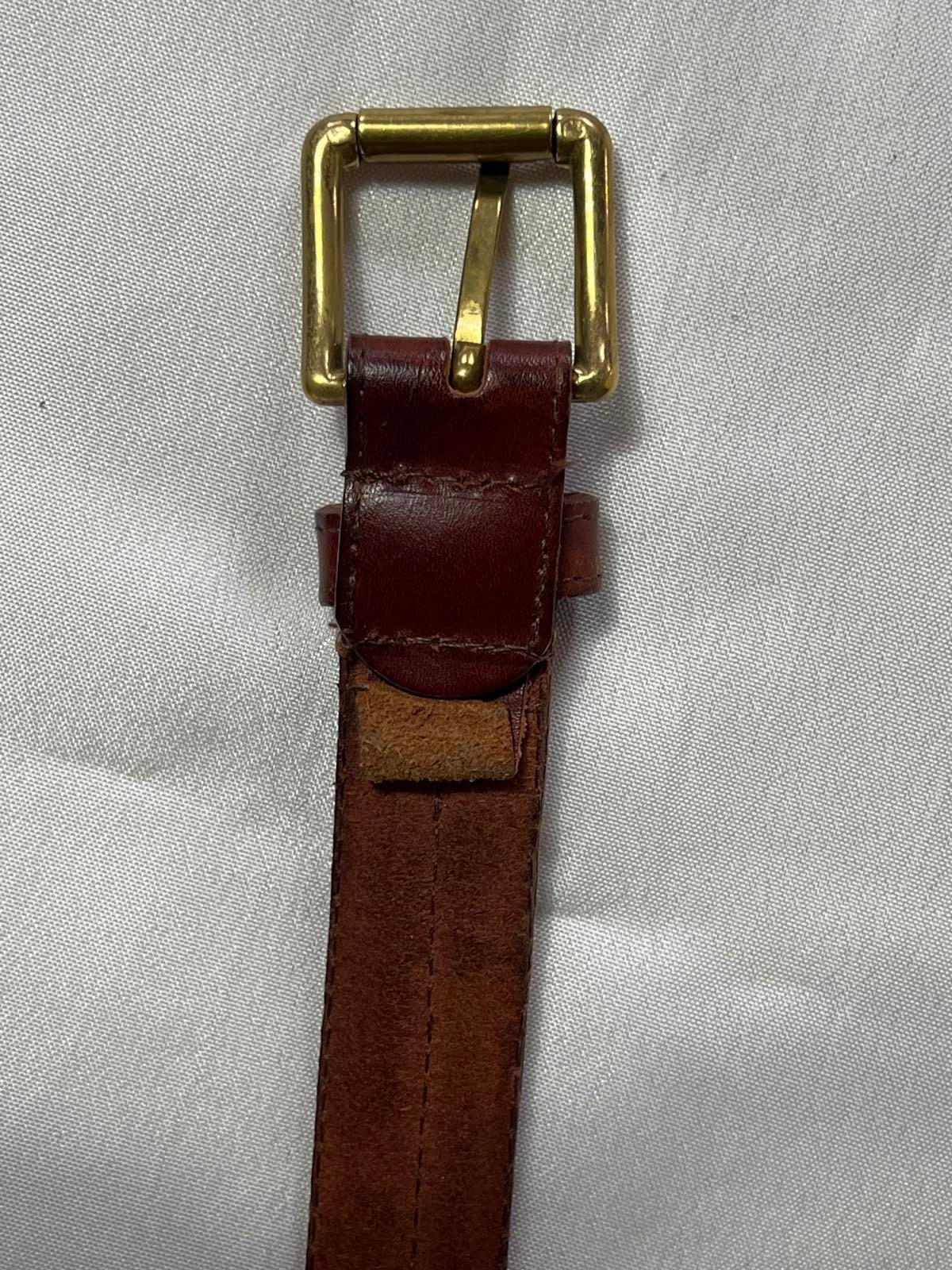 Vintage Red Leather Belt