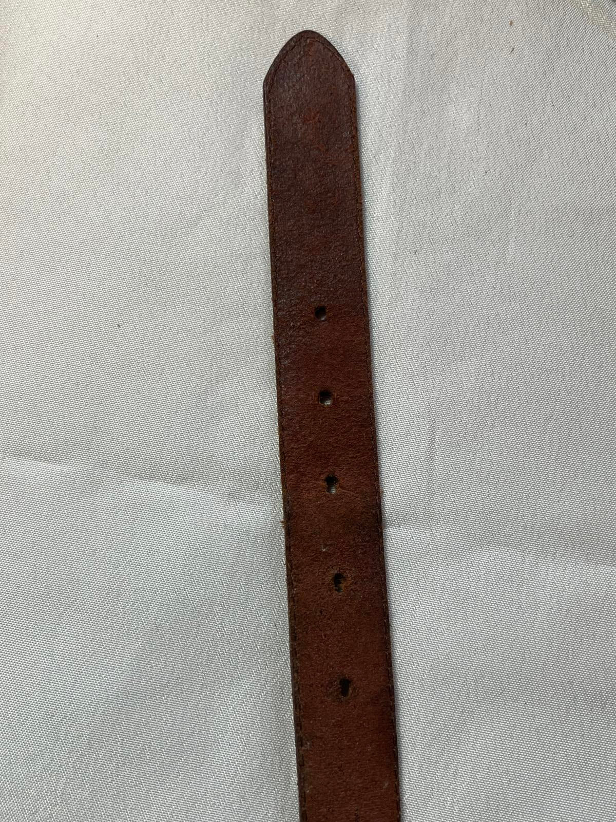 Vintage Red Leather Belt