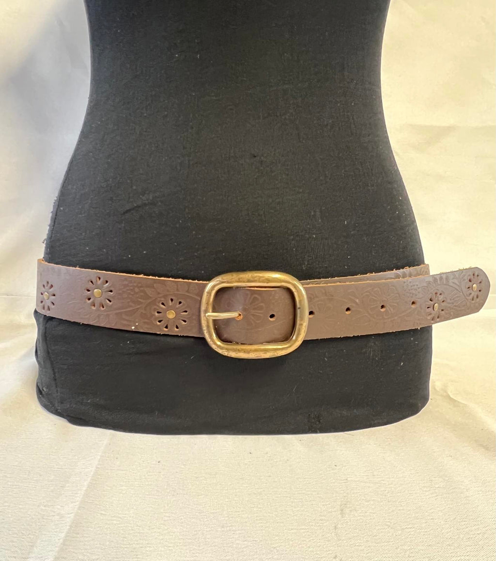 TU | Vintage Chocolate Brown Leather Belt