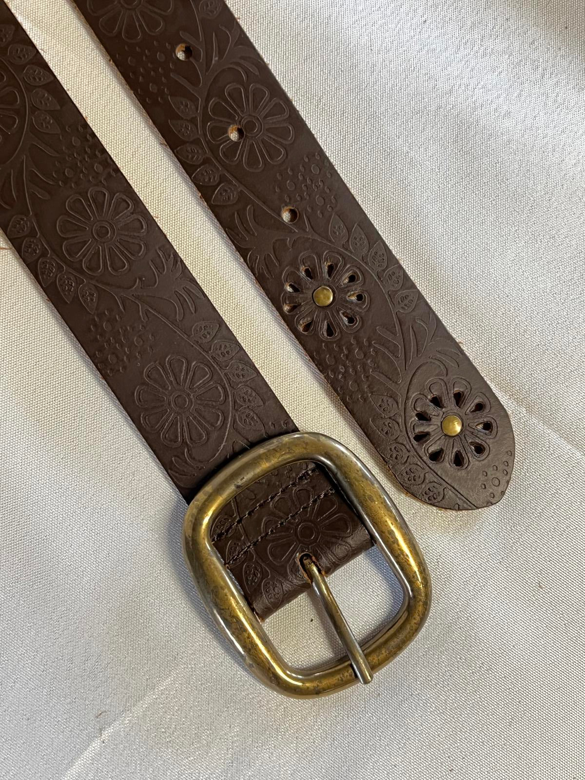 TU | Vintage Chocolate Brown Leather Belt