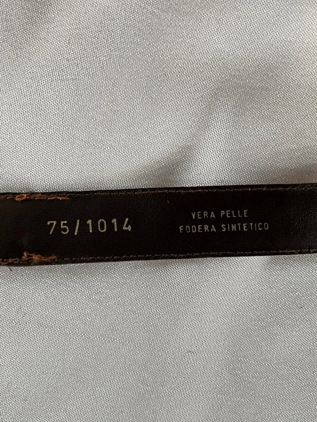 Vera Pelle | Vintage Tan Faux Crocodile Leather Belt
