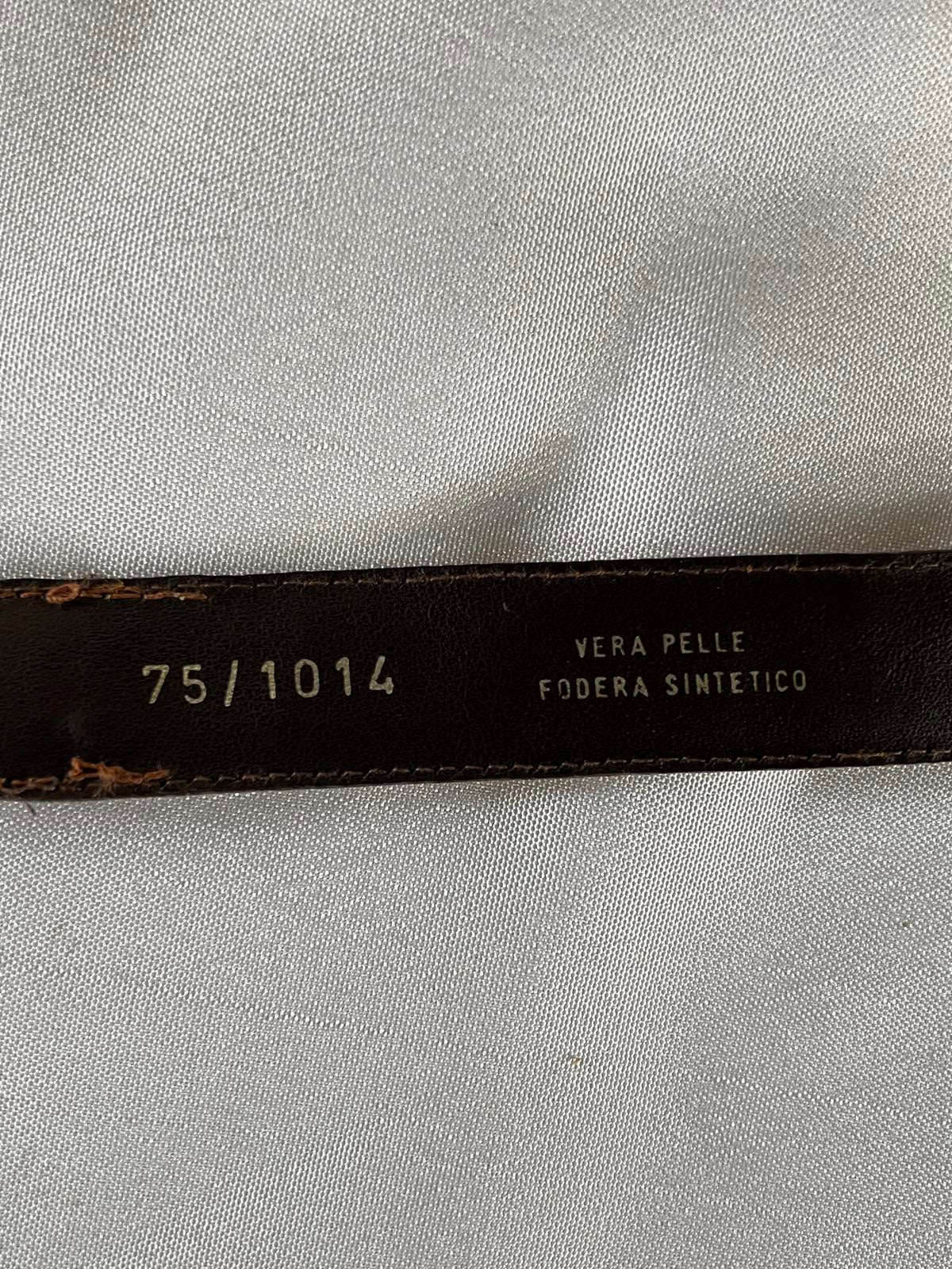 Vera Pelle | Vintage Tan Faux Crocodile Leather Belt