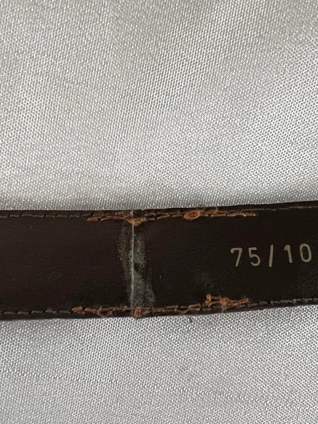 Vera Pelle | Vintage Tan Faux Crocodile Leather Belt