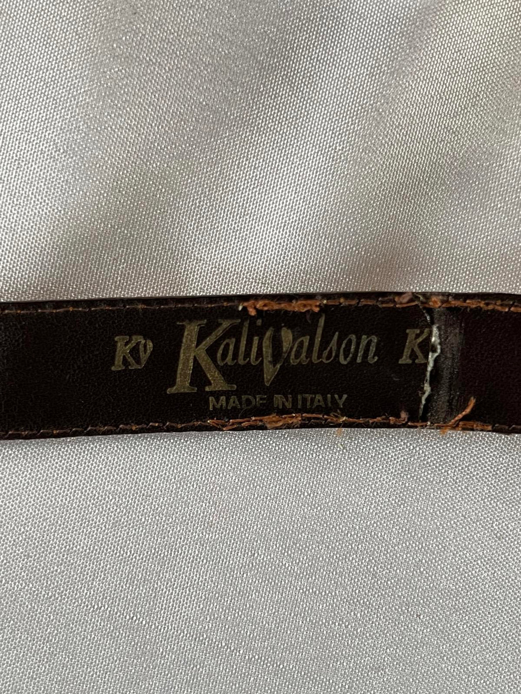 Vera Pelle | Vintage Tan Faux Crocodile Leather Belt