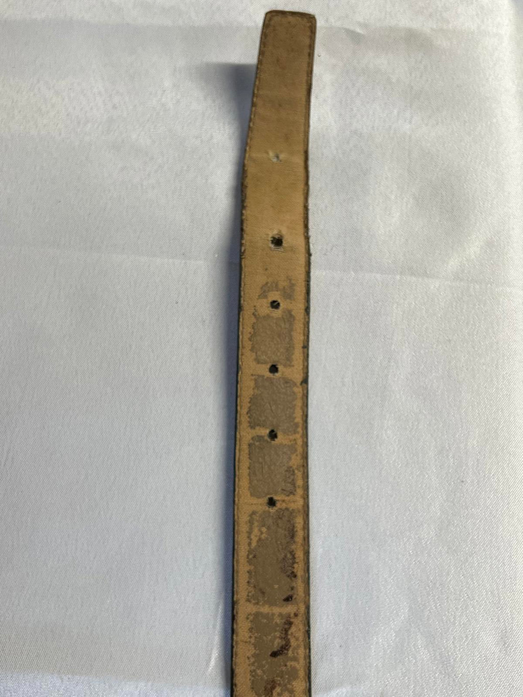 Vintage Tan Faux Snakeskin Belt | 36” | Good