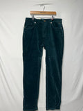 Per Una | Size 12 Regular | Forest Green Velvet-Like Pants