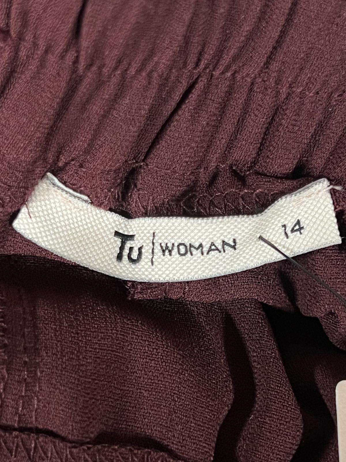 TU | Size 14 | Burgundy Drawstring Pants