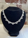 Silver tone pointed necklace