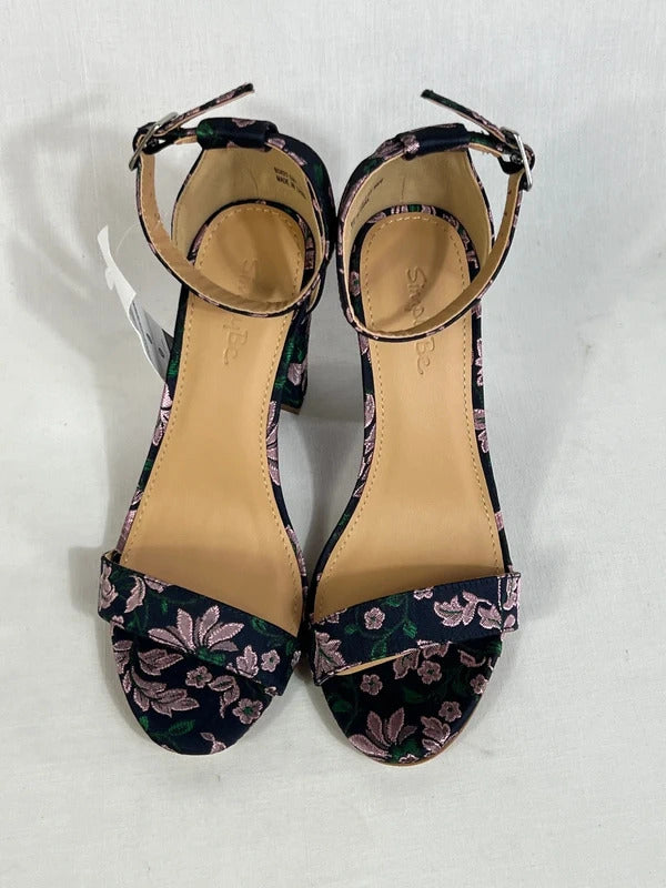 Simplybe | Size 5 Extra wide | Floral slingback open toe heels