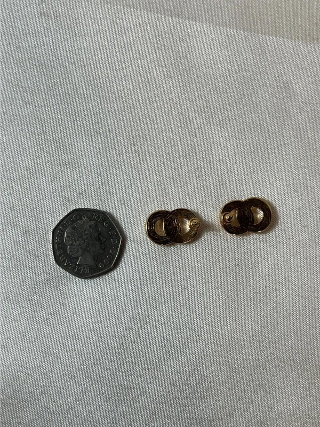 Gold Colored Diamanté Earrings