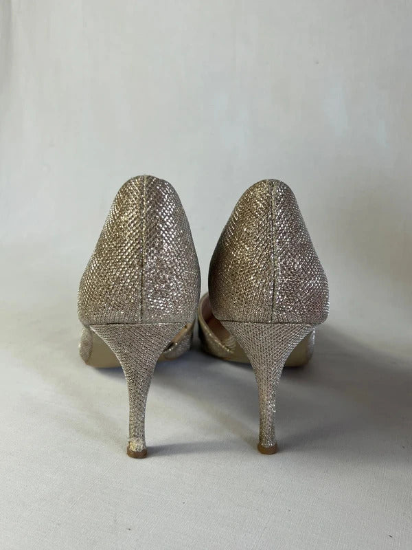 Roland Cartier | UK Size 6.5 | Y2K Metallic Sparkly Heels
