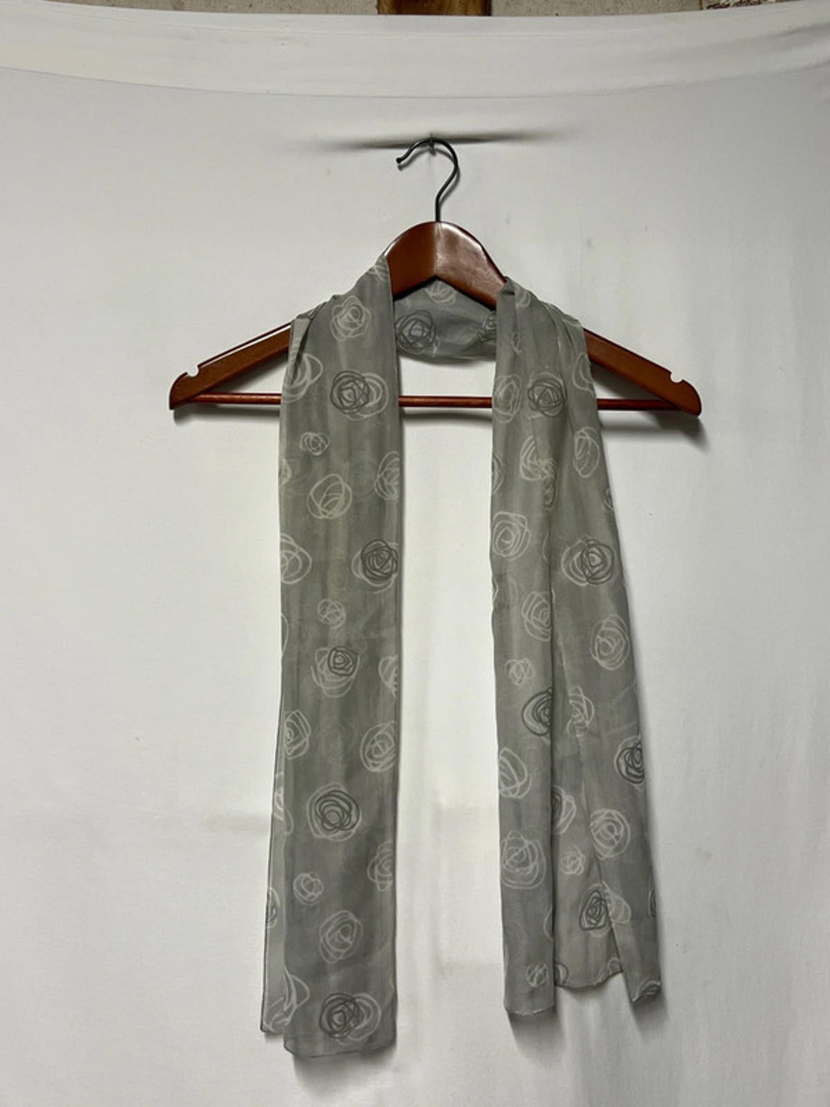 Grey Vintage Ladies Scarf