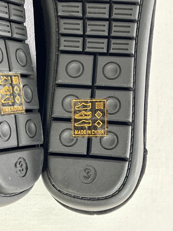 Kelsi | Size 3 | Stylish classic black loafers with gold tone details