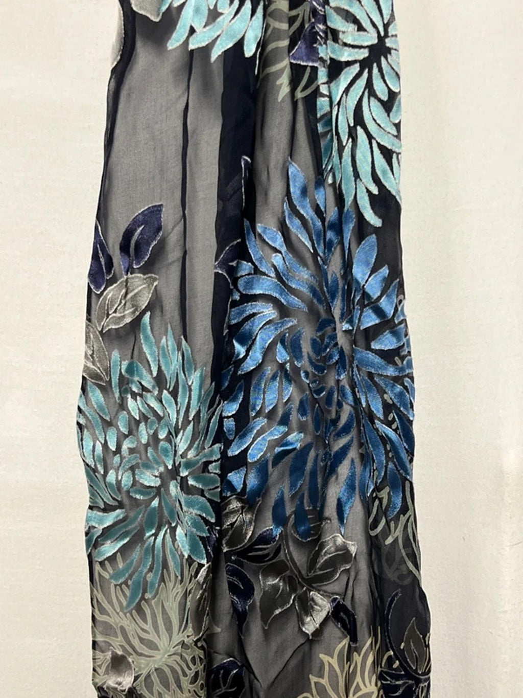 Vintage Ladies Scarf | Blue Navy Floral