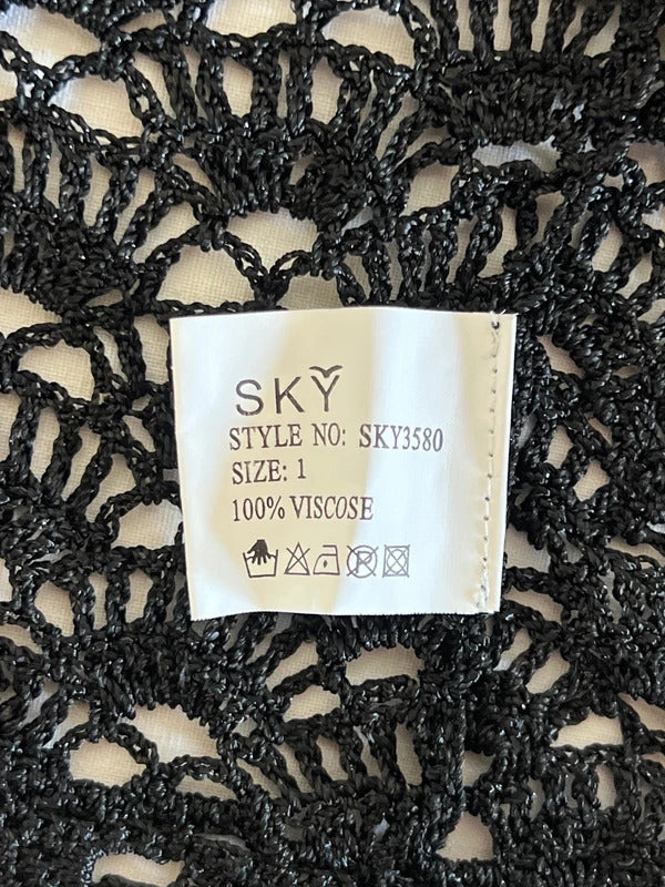 Label by Sky | Size 12 | Black Embroidered Bolero | 100% Viscose