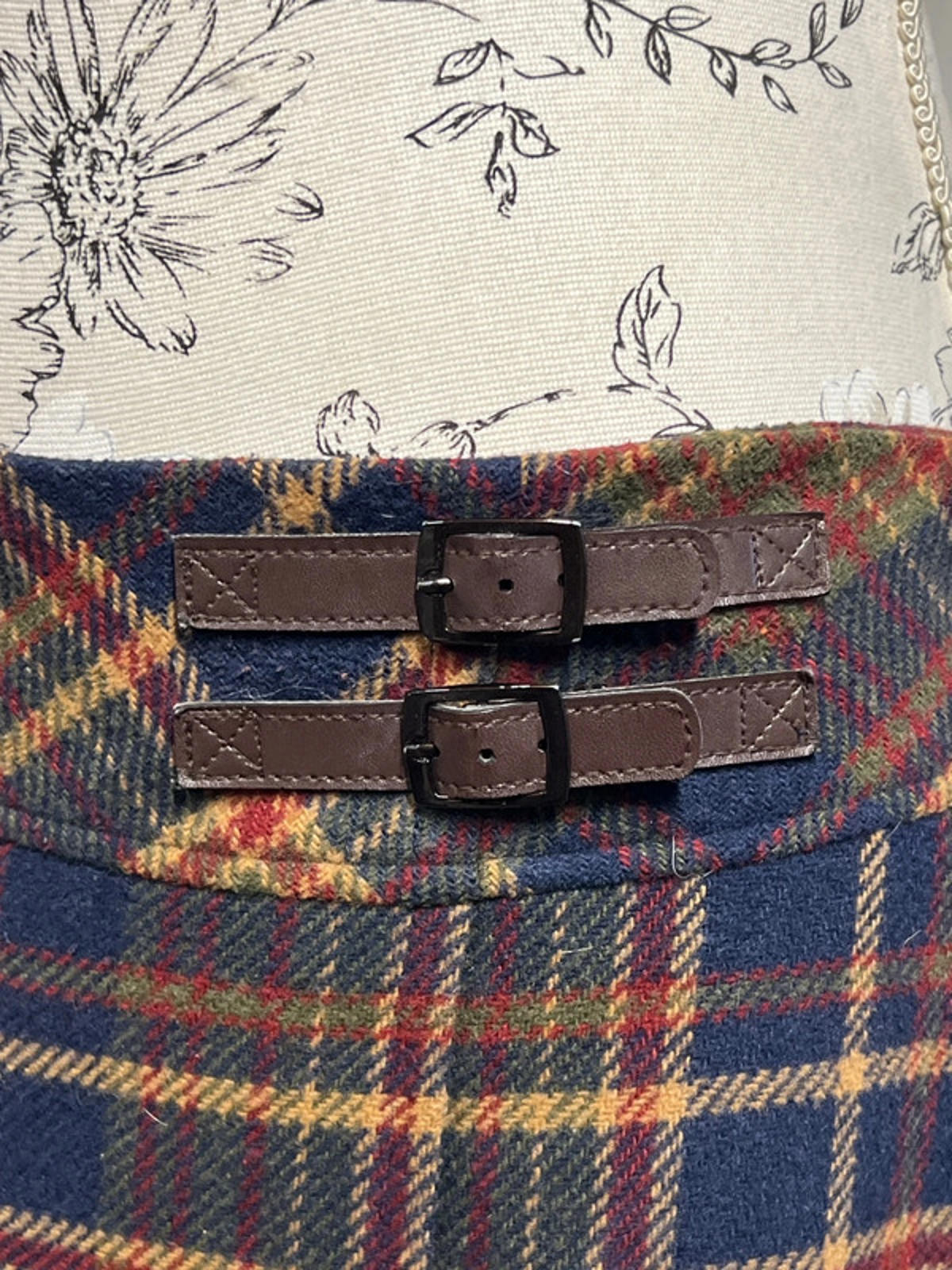 Vintage Country Rose Check Skirt | Size 12 |  Good Condition