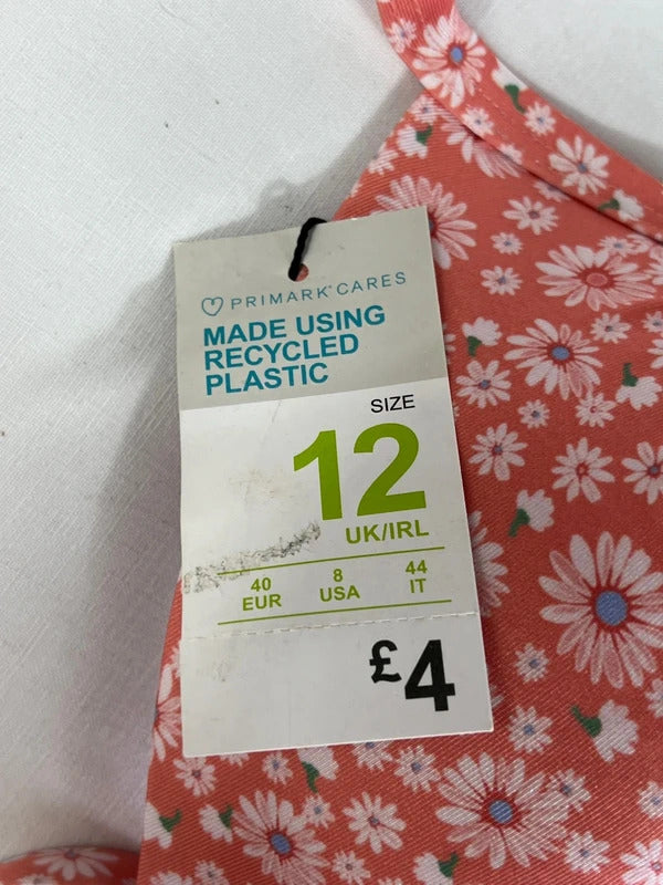 Primark | Size 12 | Pink floral bikini top
