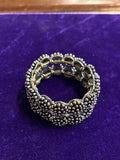Vintage Elasticated Metal Bangle | Silver | One Size