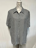 Elena | 20 | Y2k Monochrome sheer checkered print T-Shirt | Polyester