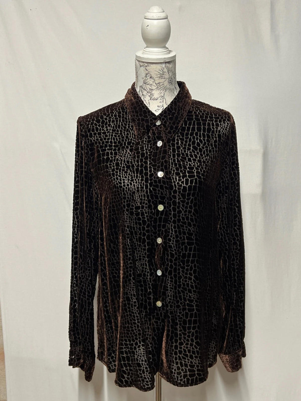 Vintage George | 12 | Chocolate Brown Blouse