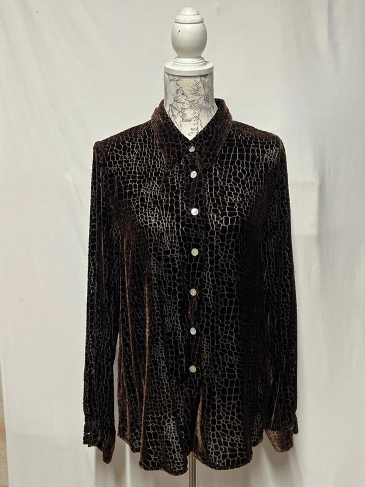 Vintage George | 12 | Chocolate Brown Blouse