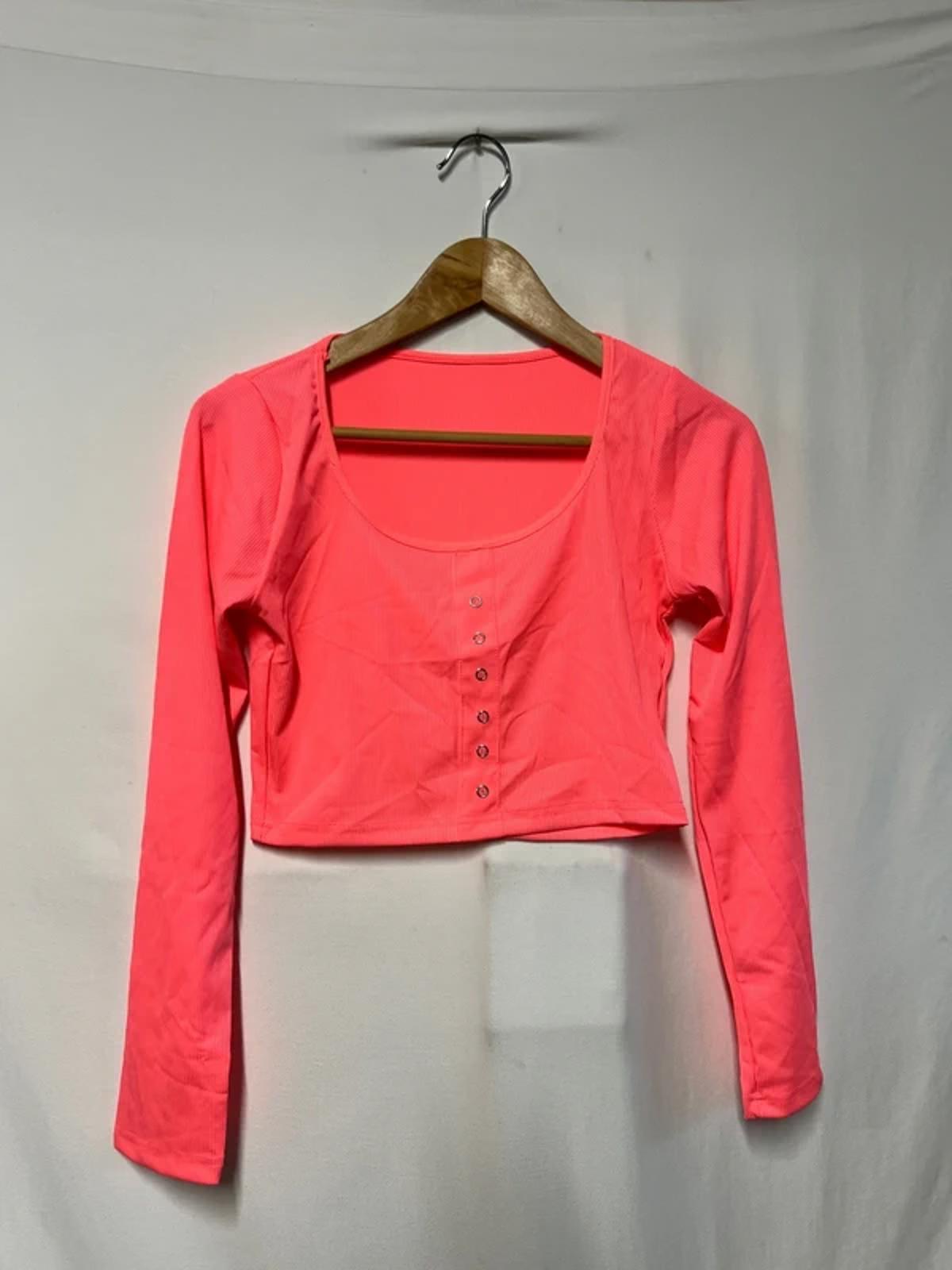 Cherry Koko | M/L | Pink Cropped Long Sleeve Shirt |