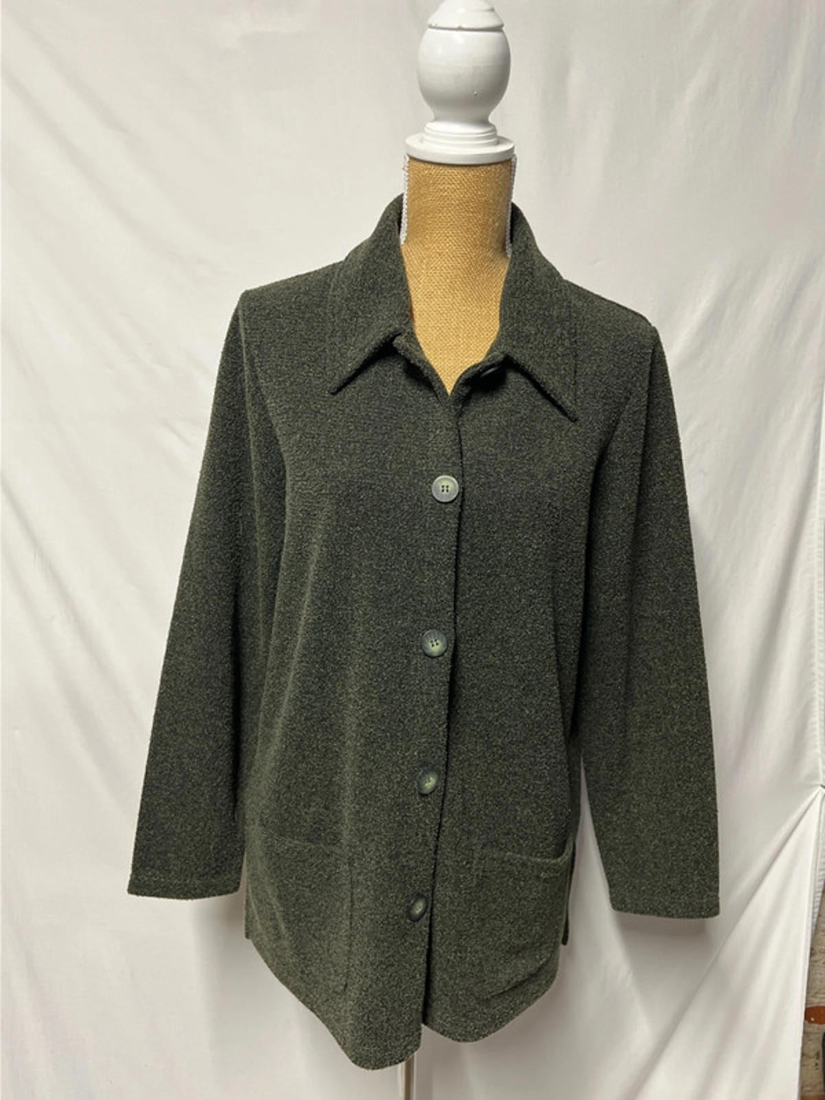 Richards Dark Green Button Front Jacket UK 10