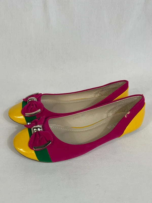 Krasceva | Size 7 (41) | Pink, green and yellow ballets