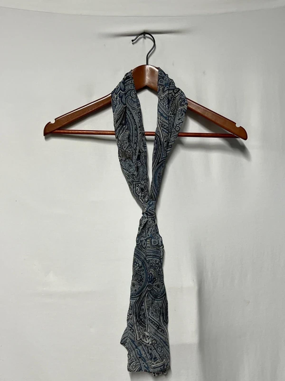 Vintage Ladies Scarf | Blue/Brown