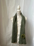 Léa Clément | Green Khaki Scarf | Mohair Blend