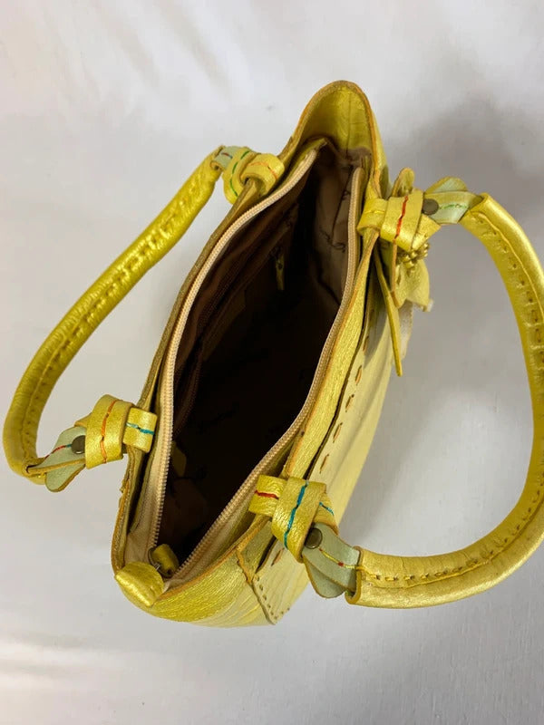 Depride | 1980’s Vintage Yellow bucket bag/handbag |
