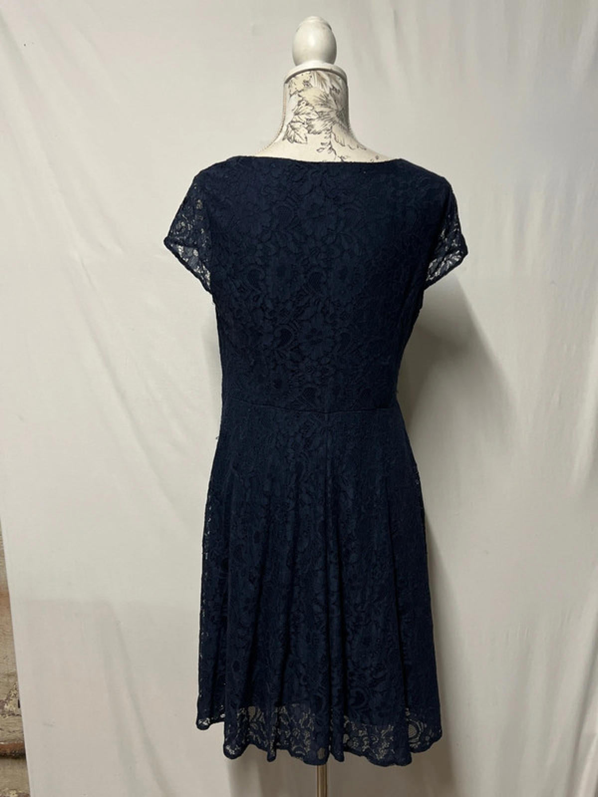 F&F | 14 | Navy Blue Lace Dress | Nylon/Polyester