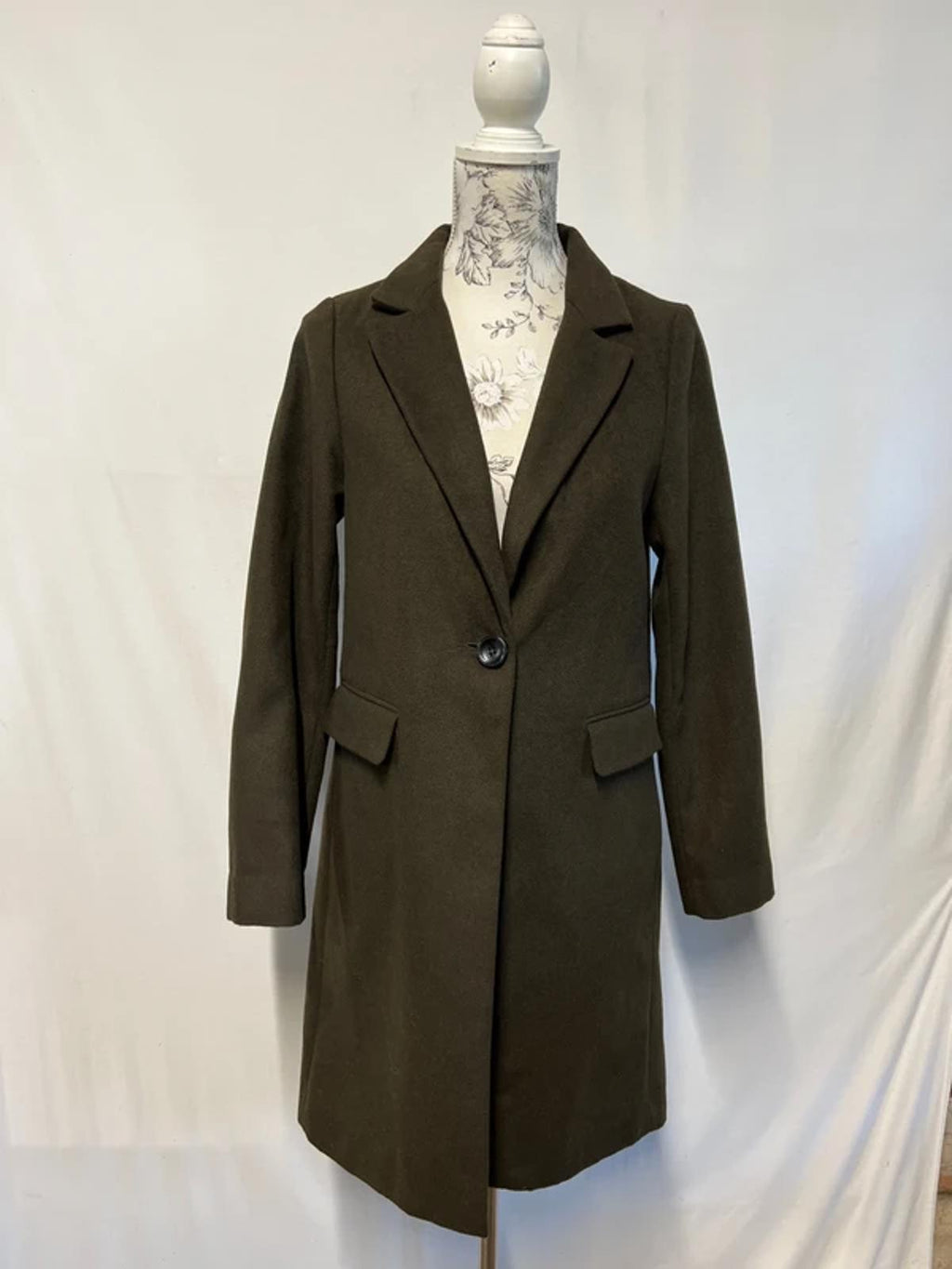 New Look | 8 | Khaki Green Trenchcoat | Polyester blend
