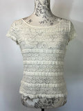 Banana Republic | Size M | White lace crochet style top